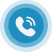 A blue circular icon with a white telephone handset and three curved lines, indicating a call or phone communication.