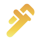A stylized yellow and orange gradient logo resembling a wrench on a light gray background, representing Impact Plumbing and its expert plumbing services in Las Vegas NV.