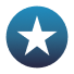 A white five-pointed star centered inside a blue circle with a subtle gradient from light blue at the top to dark blue at the bottom, representing Impact Plumbing—trusted plumbing services in Las Vegas NV.